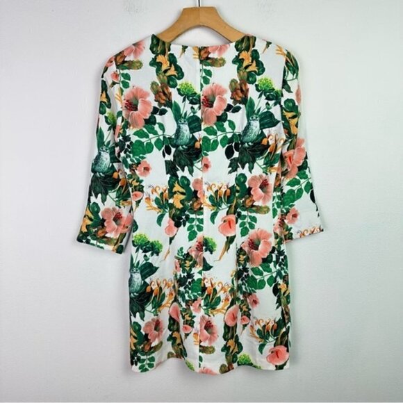 Peace Bird Floral Sheath Dress Small - Picture 4 of 6